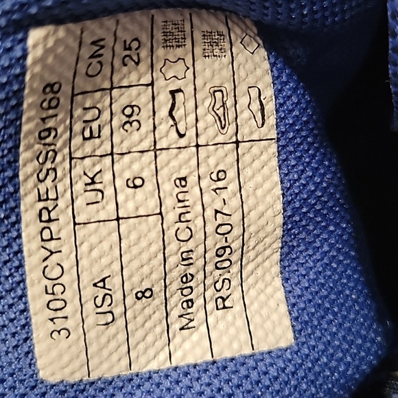 Vionic Cypress Size 8 Women's Blue Suede Mesh Water Resistant Hiking Shoes Boots - Picture 9 of 10